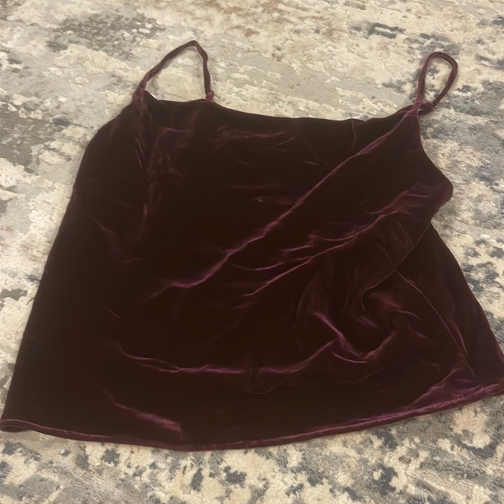 Red velvet banana republic top